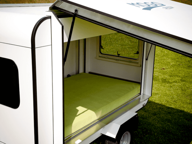 green design, eco design, sustainable design , Mogo Freedom, Mini trailer, mini camper, tiny trailer, Matjaz Korosec, tiny living, lightweight campers