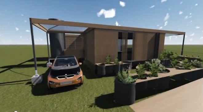 NexusHaus, solar decathlon, affordable housing, pavilion, solar power, solar panels, rainwater harvesting, cradle-to-cradle, aquaponic system, heat pump
