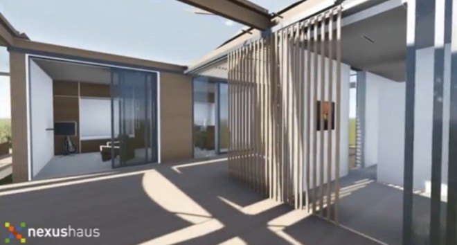 NexusHaus, solar decathlon, affordable housing, pavilion, solar power, solar panels, rainwater harvesting, cradle-to-cradle, aquaponic system, heat pump