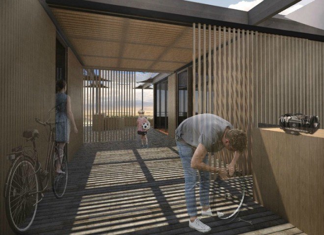 NexusHaus, solar decathlon, affordable housing, pavilion, solar power, solar panels, rainwater harvesting, cradle-to-cradle, aquaponic system, heat pump