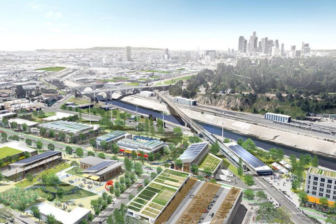 Perkins+Will, Urban Greening Plan, Los Angeles, urban agriculture, mixed use, pedestrian friendly los angeles, Cornfield Arroyo Seco Specific Plan, CASP los angeles, green inftrastructure, Los Angeles River, food hub, food deserts, Civic Enterprises, Fishburn Kitchens