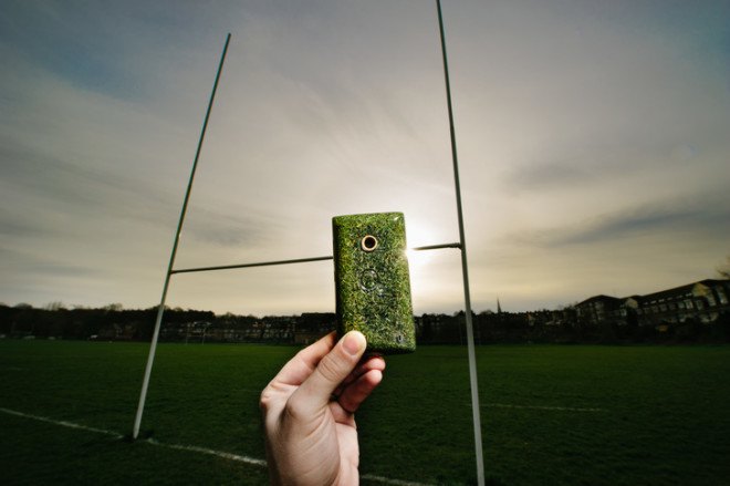 o2 recycle, sean miles, designworks, england rugby team, rugby football union, rfu, recycle for rugby, recycling campaign, cell phone, grass cell phone, recycled cell phone, grass clippings phone