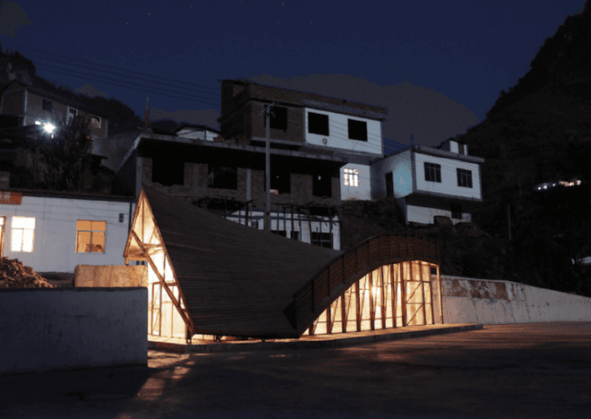 Pinch library, John Lin, Olivier Ottevaere, Yunnan Province, China, community center, World Architecture Festival, Architecture and Design Trophy Awards , Shuanghe village, University of Hong Kong, Yunnan Province earthquake