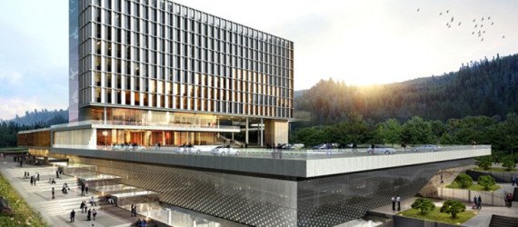Samoo Architects & Engineers, South Korea, vertical louvers, cross-ventilation, natural ventilation, sustainable building, auditorium, energy-efficient building