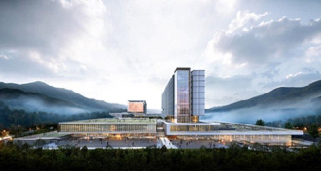 Samoo Architects & Engineers, South Korea, vertical louvers, cross-ventilation, natural ventilation, sustainable building, auditorium, energy-efficient building