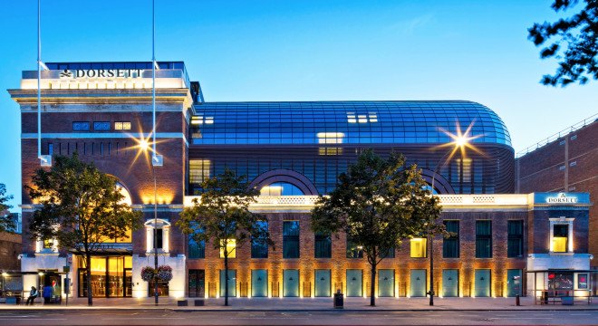 Flanagan Lawrence Architects, London, hotel design, green renovation, brick facade, energy efficiency, Art Deco, UK architects, London architecture