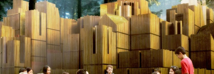 Ulf Mejergren Architects, Stockholm, mini-city, skyscraper, stick city, Ulf Mejergren Architects, workshop, kids architecture, plywood crates, Beam Camp