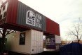 Taco Bell shipping container stand, SXSW 2015, shipping container design, modular design, shipping container restaurants, sustainable design, sustainable restaurants, urban design, taco bell design, kitchen design, sustainable building, sustainable materials
