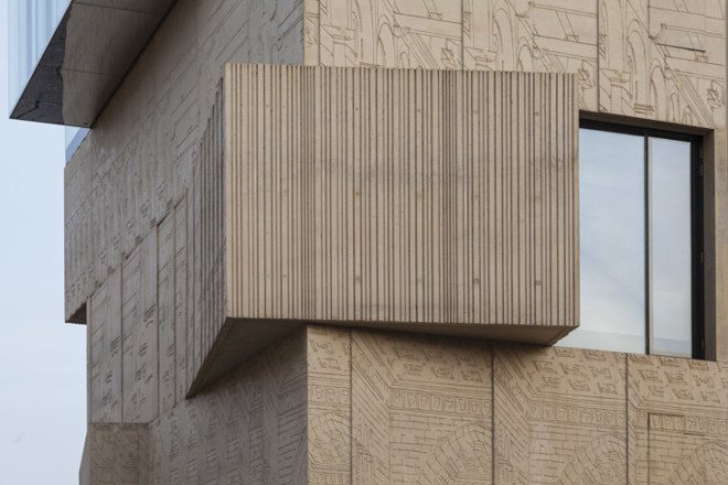 Tchoban Foundation, Energy efficient building, green architecture germany, sustainable building berlin, architectural photography berlin, architectural drawing museum, SPEECH architects, NPS tchoban voss, concrete facade