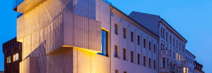 Tchoban Foundation, Energy efficient building, green architecture germany, sustainable building berlin, architectural photography berlin, architectural drawing museum, SPEECH architects, NPS tchoban voss, concrete facade