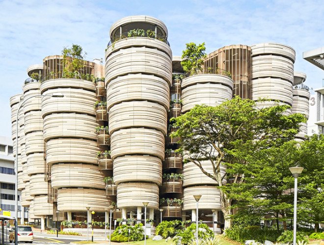 Heatherwick Studio, Thomas Heatherwick, towers, concrete, university, Singapore, educational architecture, natural ventilation, classroom design, atrium building, concrete panels