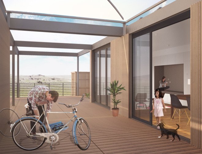 NexusHaus, solar decathlon, affordable housing, pavilion, solar power, solar panels, rainwater harvesting, cradle-to-cradle, aquaponic system, heat pump