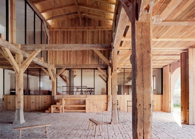 Thomas Kroeger Architekt, Germany, green renovation, barn renovation, timber architecture, wooden structure, skylight, holiday home, country house, Berlin, Uckermark Lanhaus