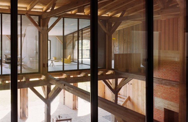 Thomas Kroeger Architekt, Germany, green renovation, barn renovation, timber architecture, wooden structure, skylight, holiday home, country house, Berlin, Uckermark Lanhaus