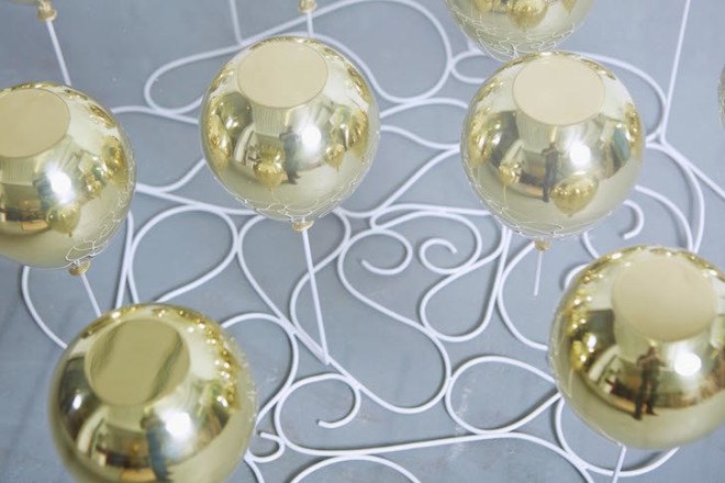 UP Balloon Tables, Bob Monkhouse, optical illusion, coffee table, balloons, Duffy London, glass, ethically sourced materials, metal resin composite