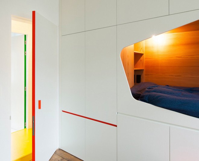 VAN STAEYEN Interior Architects, bedroom, small spaces, built-in beds, transformable furniture, transforming furniture, Belgian architects, interior design