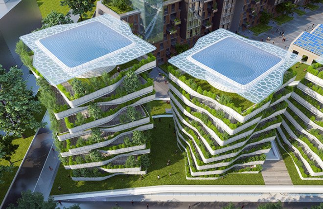 Vincent Callebaut, Citta Della Scienza, Callebaut Citta Della Scienza, Vincent Callebaut city of science, City of Science Rome, Citta della Scienza Roma, Vincent Callebaut Rome, Rome sustainable architecture, Roma Sustainable Architecture, Rome green architecture, green architecture, sustainable architecture, green roof, urban gardening, urban planting