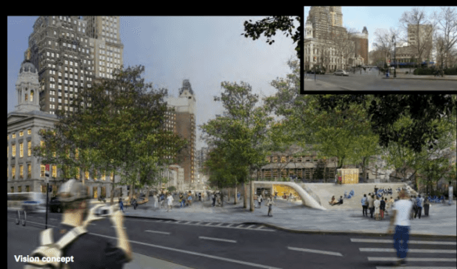 WXY Studio, Brooklyn Strand, Claire Weisz, greenway brooklyn, Borough Hall Park, Cadman Plaza Park, Commodore Barry Park and the Brooklyn bridge, Manhattan bridges, landscape design nyc, brooklyn strand design, strand map, urban design, landscape plans nyc,