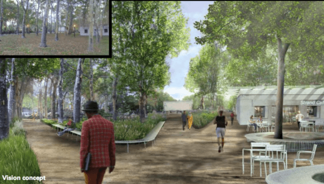 WXY Studio, Brooklyn Strand, Claire Weisz, greenway brooklyn, Borough Hall Park, Cadman Plaza Park, Commodore Barry Park and the Brooklyn bridge, Manhattan bridges, landscape design nyc, brooklyn strand design, strand map, urban design, landscape plans nyc,
