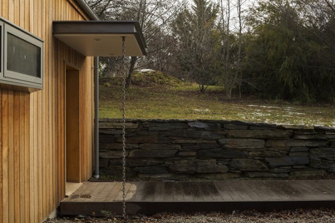 Wakatipu guest house, guests houses, New Zealand guest house, guest house architecture, guest house designs, New Zealand architecture, green design, green architecture, small homes, Team Green Architects, cedar shutters, natural home, environmentally friendly design