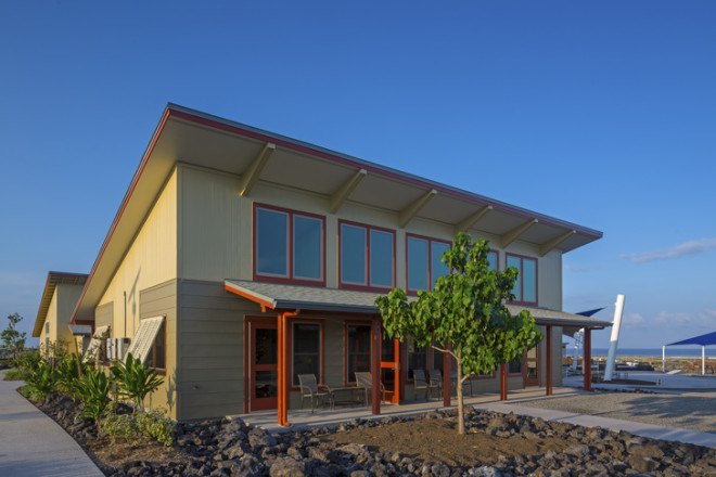 ferraro choi, hawaii architecture, leed 2009 for schools, leed schools platinum, leed school, west hawaii explorations academy, public charter school in hawaii, net-zero, net-zero energy buildings, net-zero energy schools, outdoor auditorium