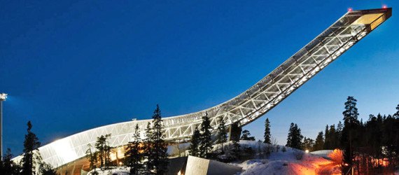 Airbnb, Holmenkollen, Oslo, Norway, Melissa Hegge, Nina Holst, ski jump, hotel room, ski, ski ramp, penthouse, penthouse suite, Airbnb ski jump room,