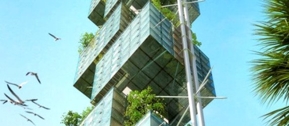 Weingartner Architects, Elastic Woodscraper II, vertical architecture, wooden tower, vertical garden, green architecture, rooftop terrace, urban garden, heat recovery, glass facade
