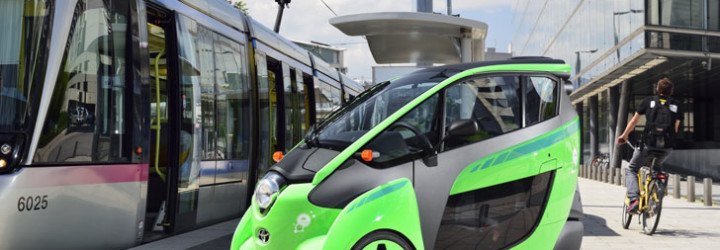 Toyota, Toyota i-ROAD, Grenoble, France, ha:mo, car transportation, public transportation, urban planning, city center, electric car, green car, green transportation, green car