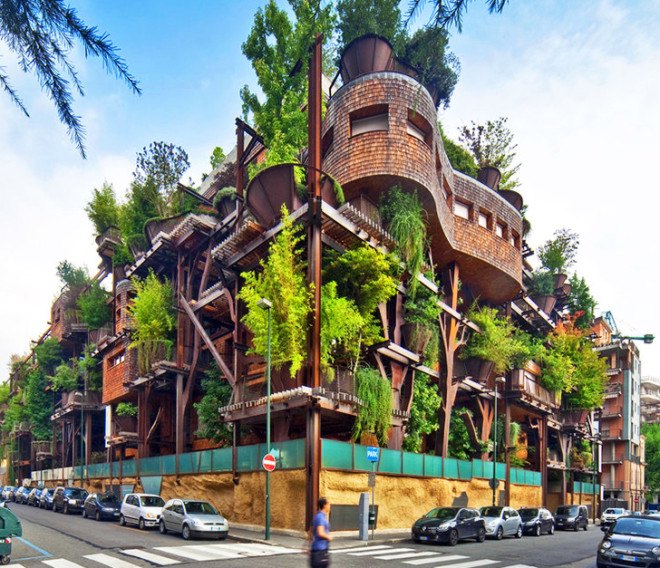 luciano pia, urban greenhouse, 25 verde, turin, italy, sustainable building, green roof, noise pollution, air pollution, oxygen, carbon dioxide, co2, apartment building, geothermal energy, green wall, rainwater recycling,