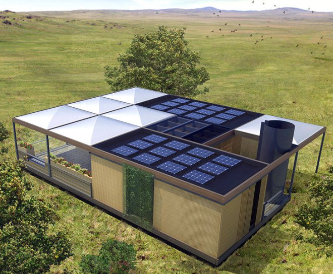 NexusHaus, solar decathlon, affordable housing, pavilion, solar power, solar panels, rainwater harvesting, cradle-to-cradle, aquaponic system, heat pump