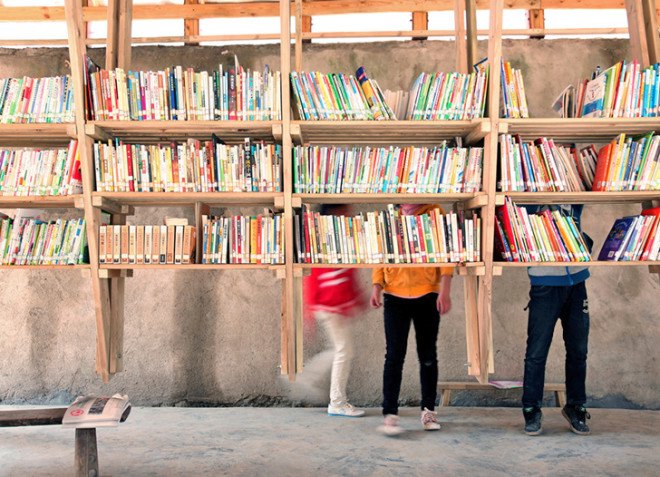 Pinch library, John Lin, Olivier Ottevaere, Yunnan Province, China, community center, World Architecture Festival, Architecture and Design Trophy Awards , Shuanghe village, University of Hong Kong, Yunnan Province earthquake