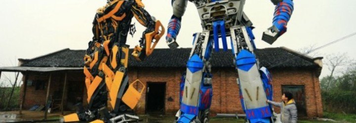 tranformers, china, recycled scrap metal, transformers models, recycled transformers models, creative forms of income, recycled art