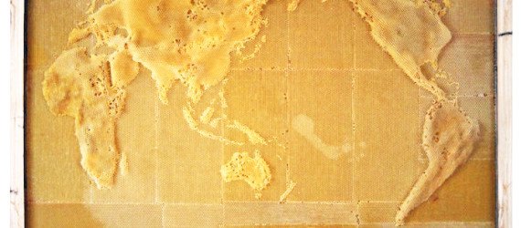 green design, eco design, sustainable design , bees, beekeeping, bee sculptures, honeycomb sculptures, Ren Ri, Pearl Lam Galleries Soho, honeycomb map
