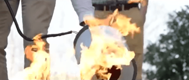 gmu, george mason university, engineering students, fire extinguisher, sound waves, fire fighting, space,