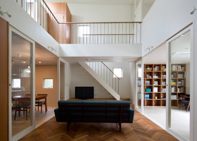 naf architect and design, Akio Nakasa, arch wall house, japanese architecture, japanese home design, pairs of homes, homes built together, generational homes, homes with archways