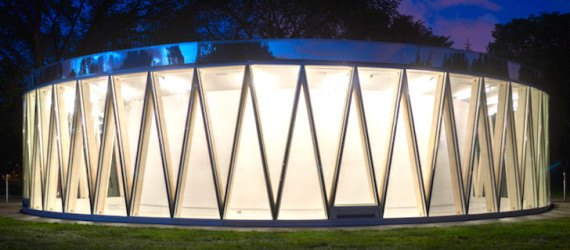 GH3, Borden Park, Borden Park pavilion, Edmonton, pavilion, glowing pavilion, glulam, DOuglas fir, laminated douglas fir