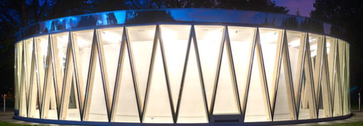 GH3, Borden Park, Borden Park pavilion, Edmonton, pavilion, glowing pavilion, glulam, DOuglas fir, laminated douglas fir