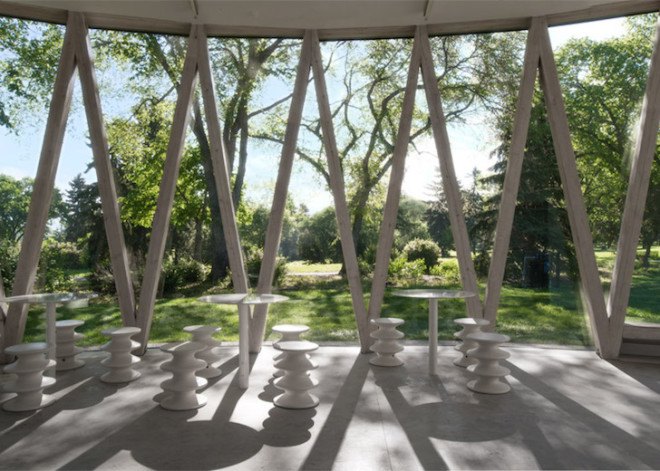 GH3, Borden Park, Borden Park pavilion, Edmonton, pavilion, glowing pavilion, glulam, DOuglas fir, laminated douglas fir