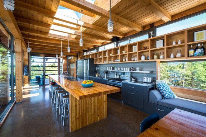 green design, eco design, sustainable design, CORE Architecture, Charles Gane, Monument Channel House, Georgian Bay Ontario, modern cottage, solar powered cottage