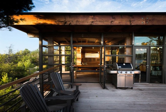 green design, eco design, sustainable design, CORE Architecture, Charles Gane, Monument Channel House, Georgian Bay Ontario, modern cottage, solar powered cottage
