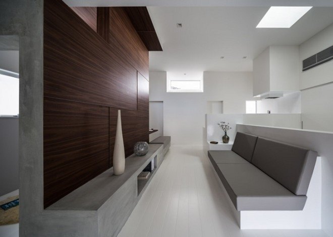 Kouichi Kimura, Cozy House, minimalist design, skylights, natural lighting, built-in furniture, small house, small spaces, green architecture