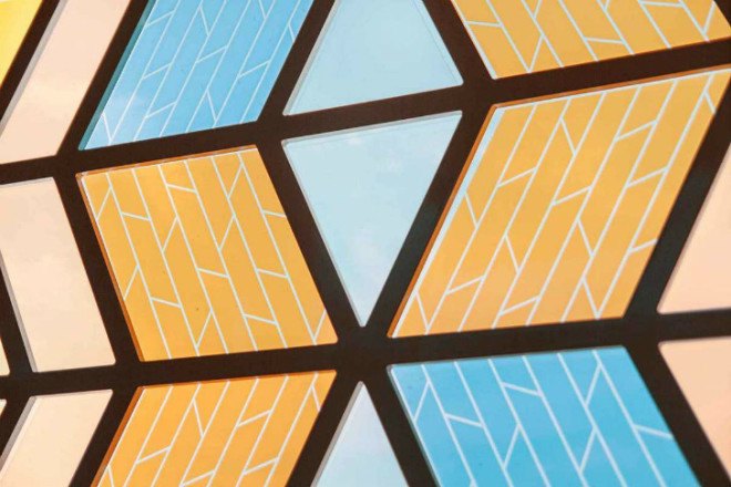 current window, marjan van aubel, solar panel, solar window, solar power home, stained glass window