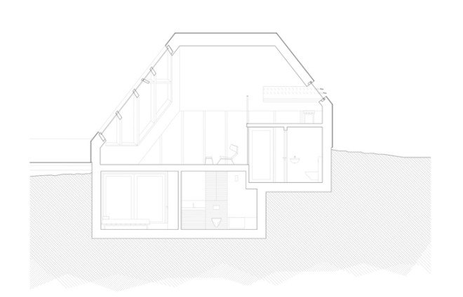 dune-inspired building, dune landscape, Dune House, Marc Koehler Architects, contemporary home, bio fuel, timber, cross laminated wood, gable roof, the netherlands, Terschelling island