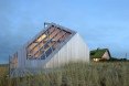 dune-inspired building, dune landscape, Dune House, Marc Koehler Architects, contemporary home, bio fuel, timber, cross laminated wood, gable roof, the netherlands, Terschelling island