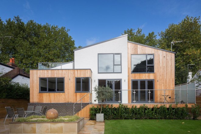 Nick Leith-Smith, timber home, Berkshire, Blackett-House by Nick Leith-Smith, Blackett-House, brick plinth, flood zone, designated flood zone, handcrafted furniture