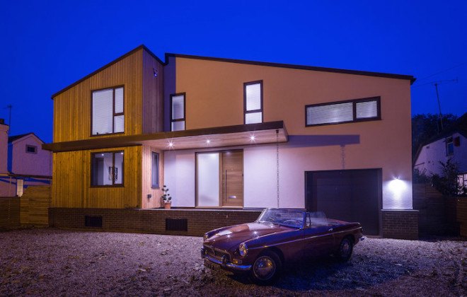 Nick Leith-Smith, timber home, Berkshire, Blackett-House by Nick Leith-Smith, Blackett-House, brick plinth, flood zone, designated flood zone, handcrafted furniture