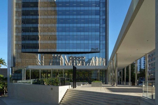 Gustavo Penna Arquiteto e Associados, Forluz skyscraper, Brazil, green skyscraper, sustainable building, flexible spaces, office buildings, green headquarters, green tower, natural ventilation, glass facade
