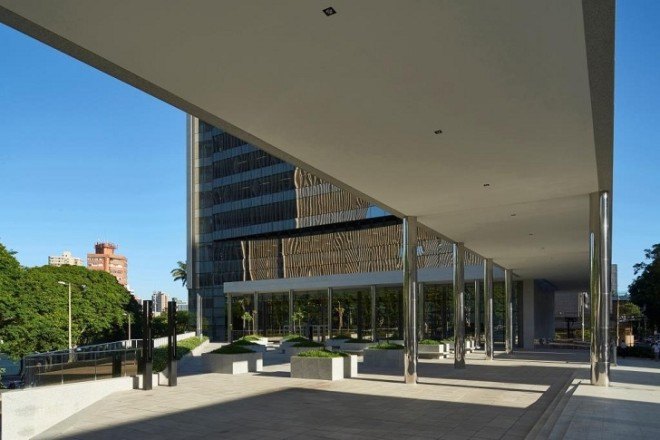 Gustavo Penna Arquiteto e Associados, Forluz skyscraper, Brazil, green skyscraper, sustainable building, flexible spaces, office buildings, green headquarters, green tower, natural ventilation, glass facade