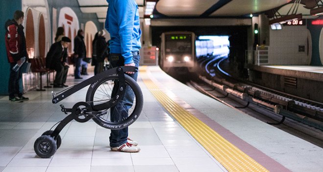 Halfbike, Halfbike Kickstarter, Halfbike transportation, personal transportation, green commute, green transportation, green bicycles, bicycle transport, bicycle commute, urban bicycle, fitness, personal fitness, Halfbike transportation