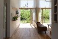Passage of Landscape house, ihrmk, Japanese architects, Japan, rice fields, storage spaces, wooden deck, wooden terrace, natural ventilation, natural light, green architecture, passive house, daylit homes
